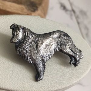 🖤C.1900s KENART Collie dog brooch